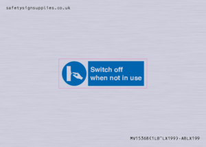 Switch off when not in use